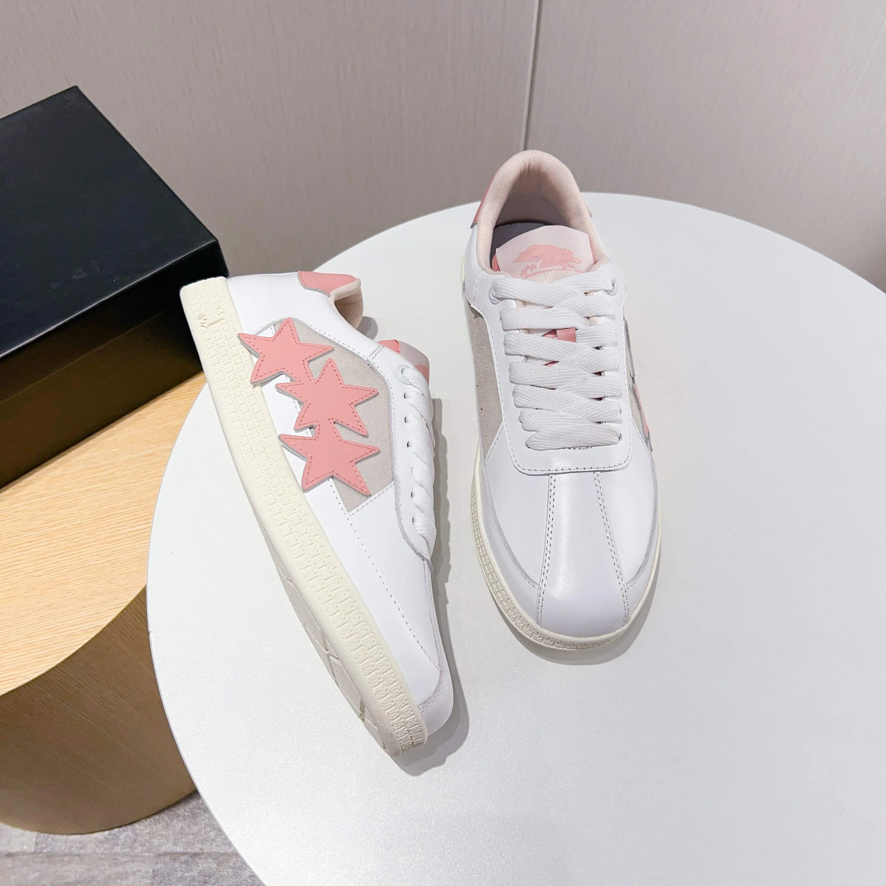 Men's shoes 💰420 [New style] 🌲🌲Balmain - New Amiri trendy shoes, low-top casual sports shoes, the same style as celebrities, made of selected pebbled cowhide and frosted cowhide, original outsole, comfortable on the feet, high-end workmanship, welcome to buy. Size: 39-45 (46 customized)